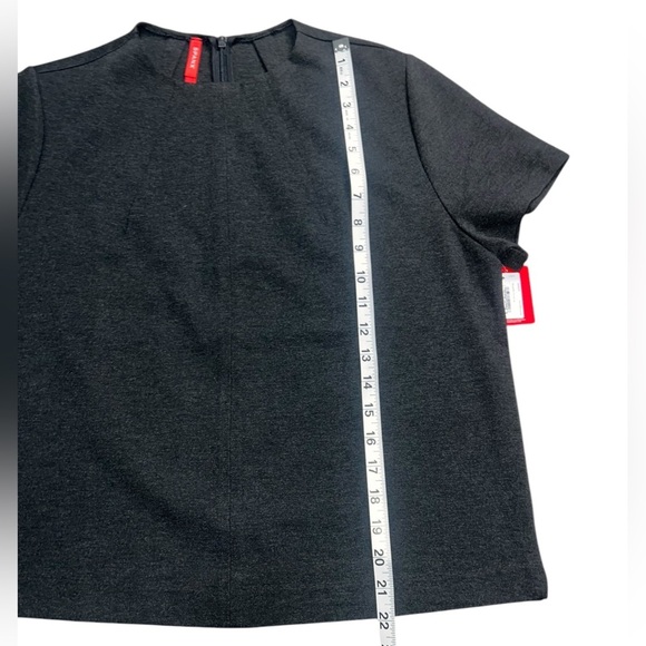 {NWT SPANX The Perfect Funnel Top Crewneck Ponte in Charcoal Heather Gray Large} - Picture 11 of 11